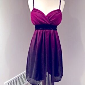 ALYN PAIGE NEW YORK Ombre wine colored dress